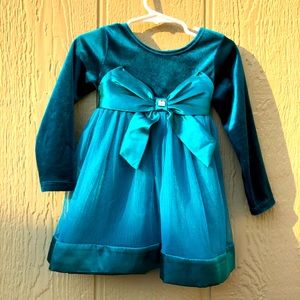 Toddler Bluish Turquoise Party Dress (25)